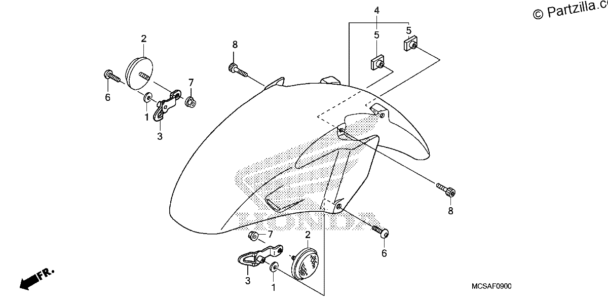 Diagrama de FRONT FENDER