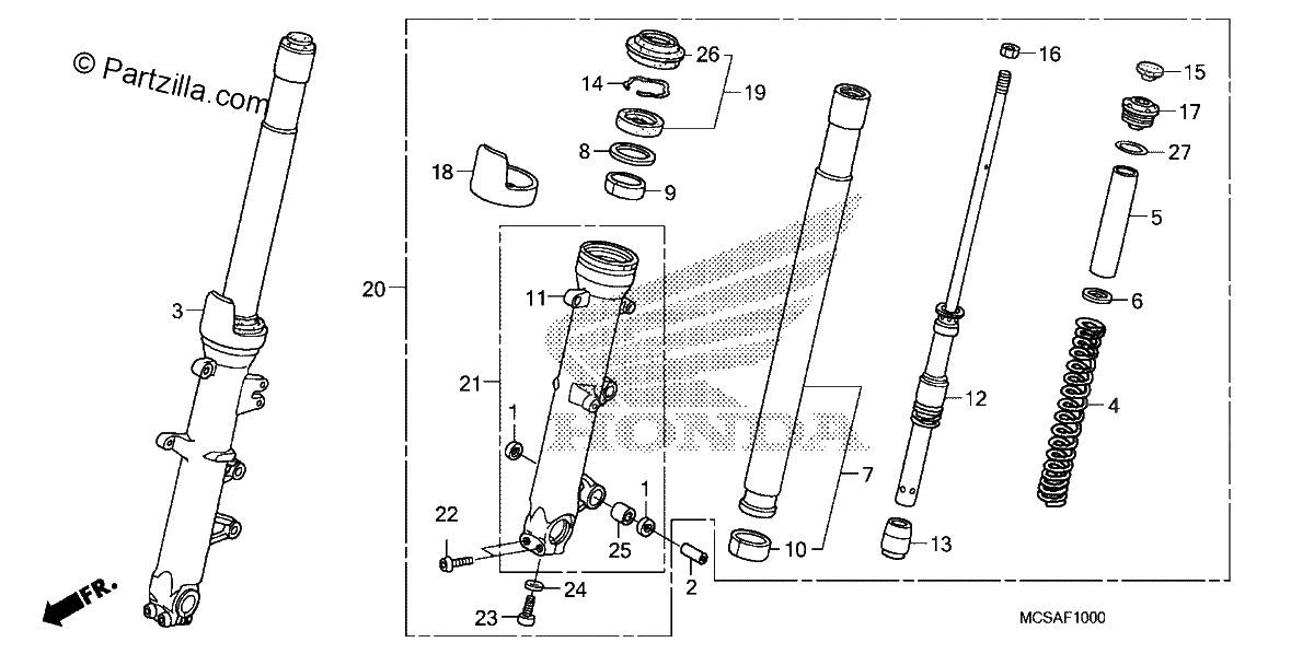 Diagrama de FRONT FORK