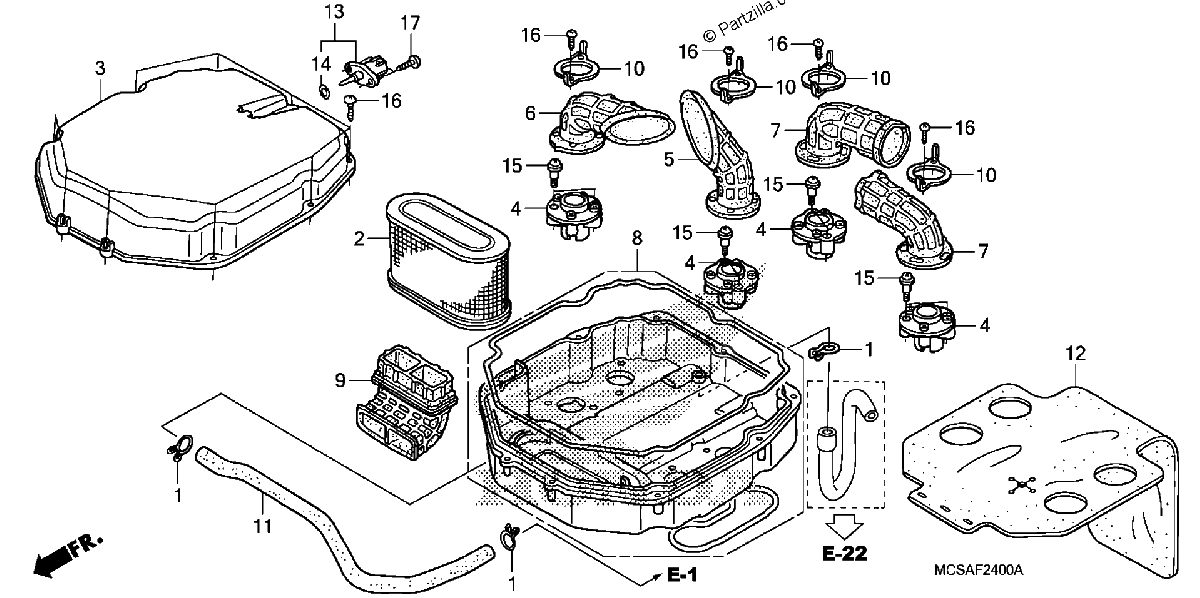 Diagrama de AIR CLEANER