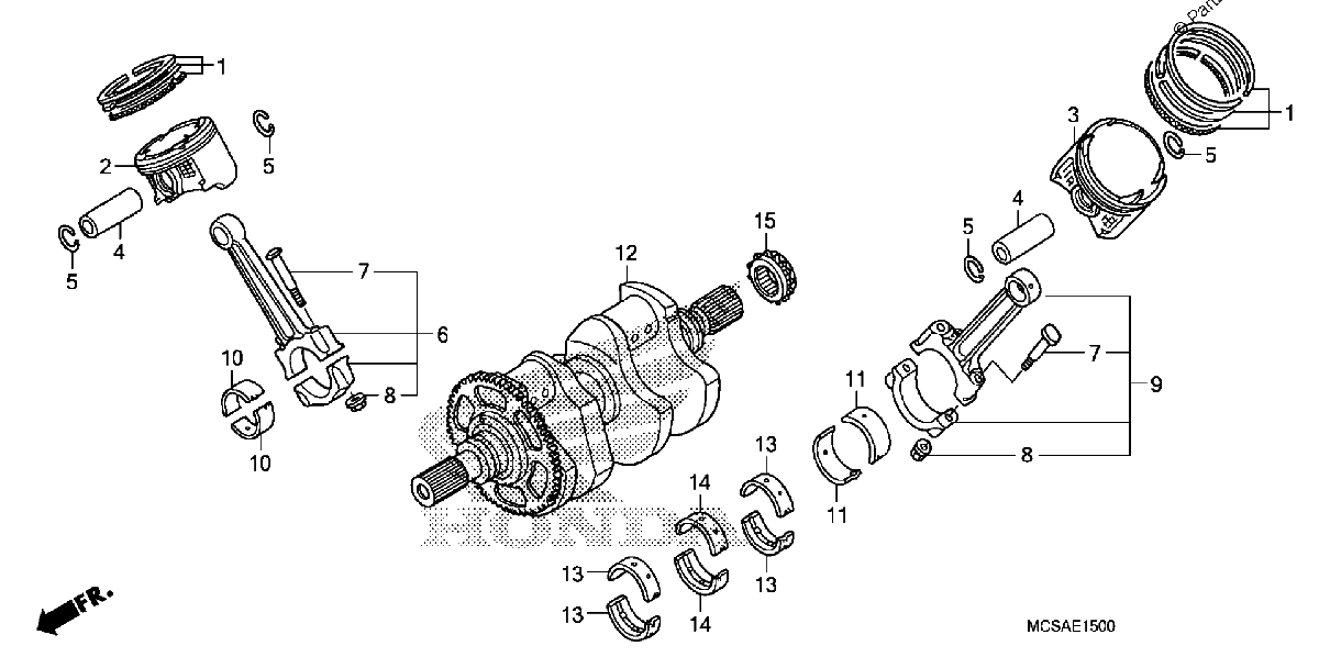 Diagrama de CRANKSHAFT PISTON