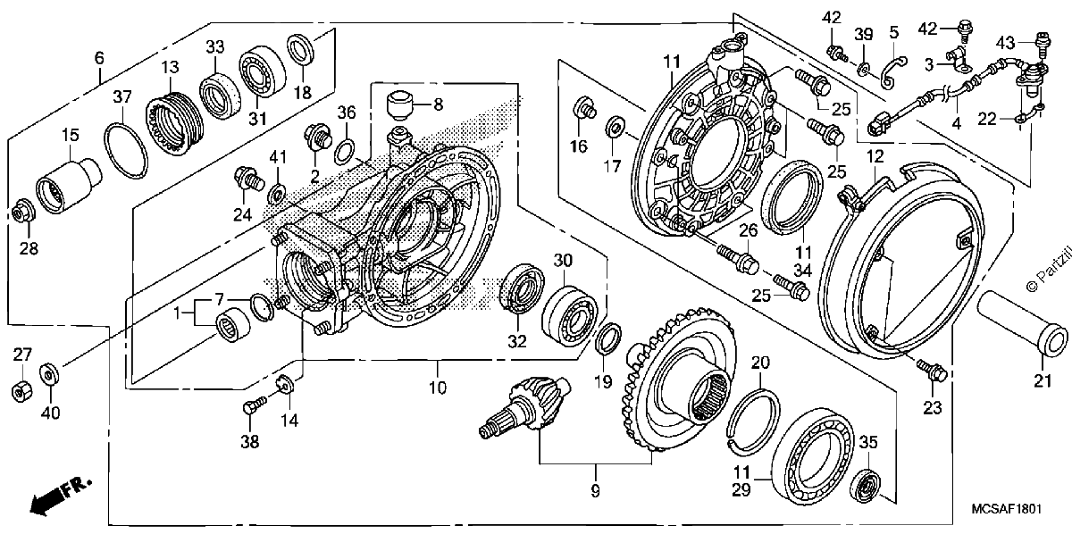 Diagrama de FINAL DRIVEN GEAR ST1300A