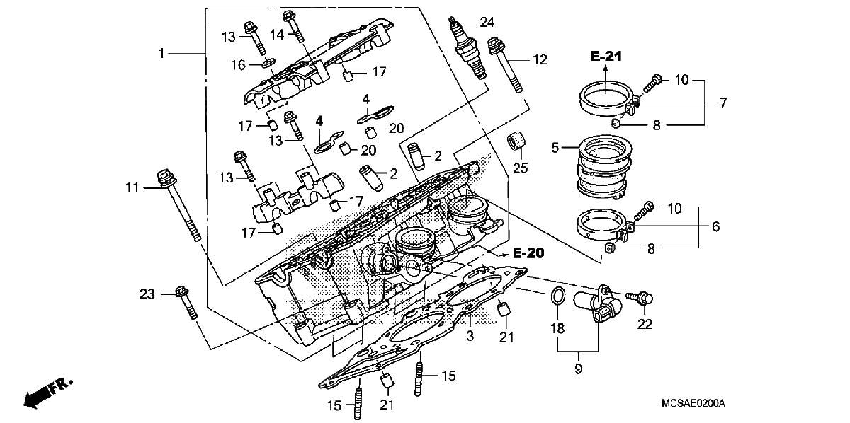 Diagrama de RIGHT CYLINDER HEAD