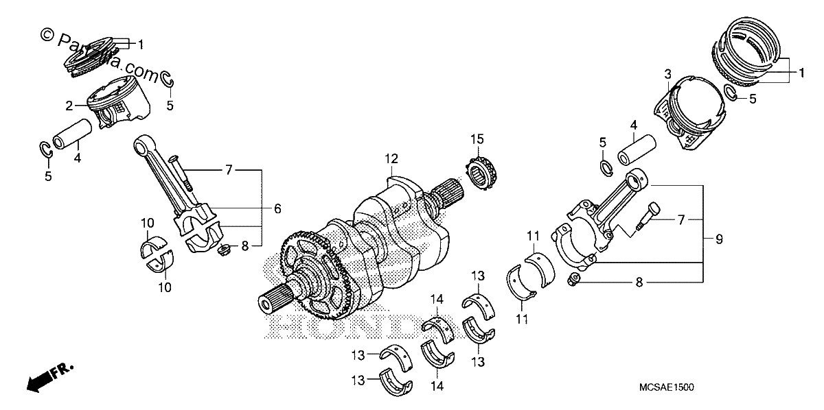 Diagrama de CRANKSHAFT PISTON