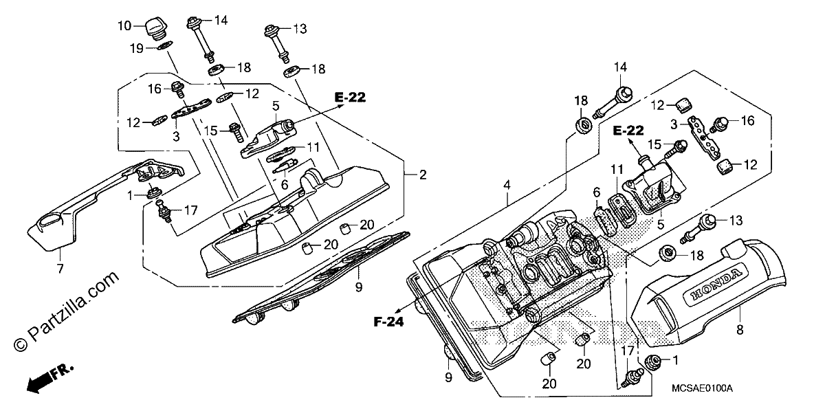 Diagrama de CYLINDER HEAD COVER