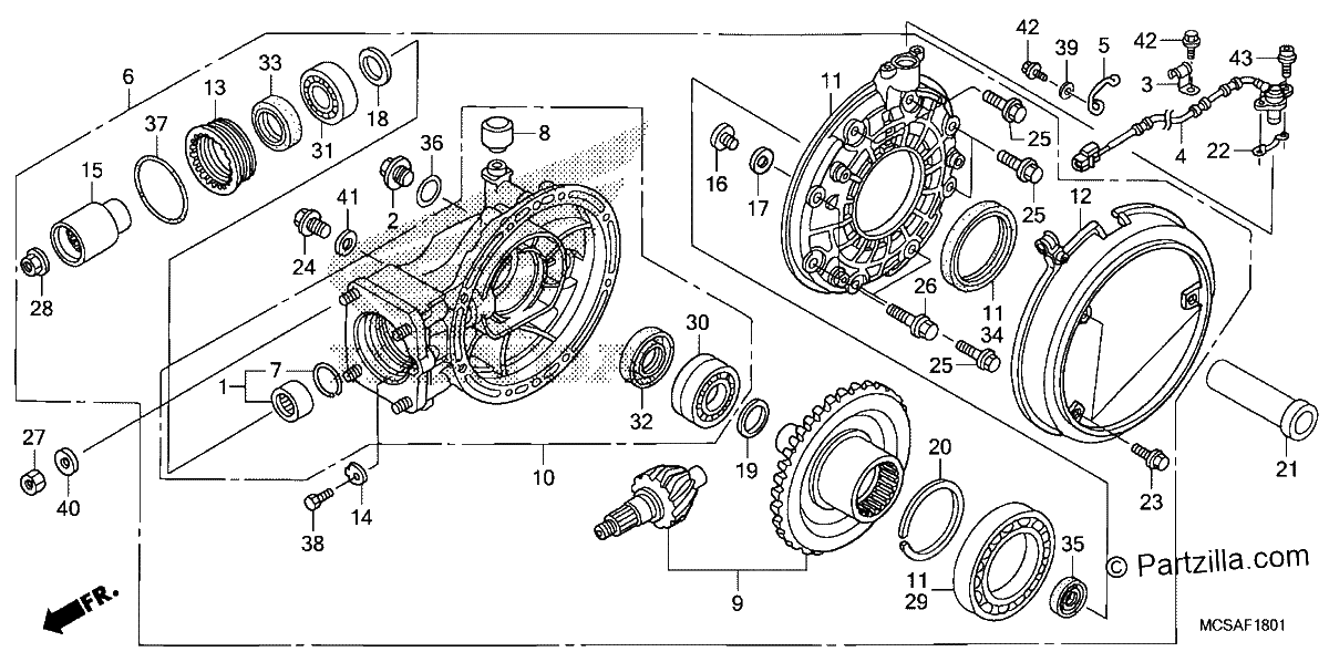 Diagrama de FINAL DRIVEN GEAR ST1300A