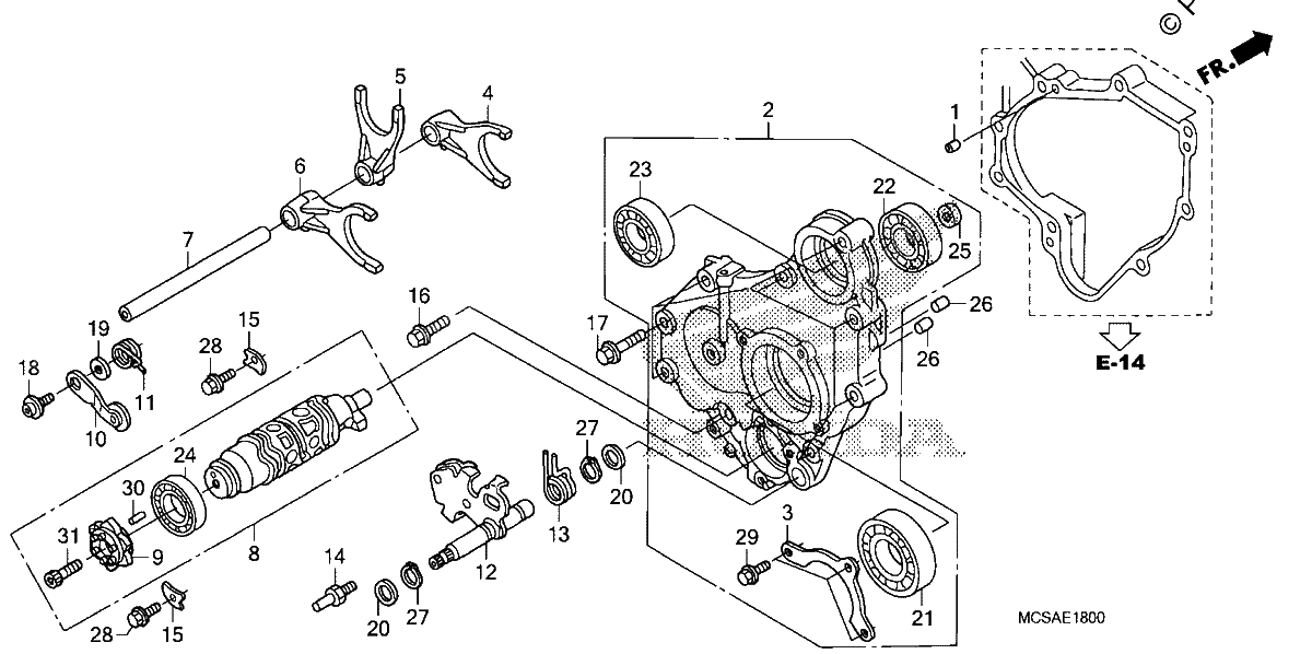 Diagrama de GEARSHIFT DRUM