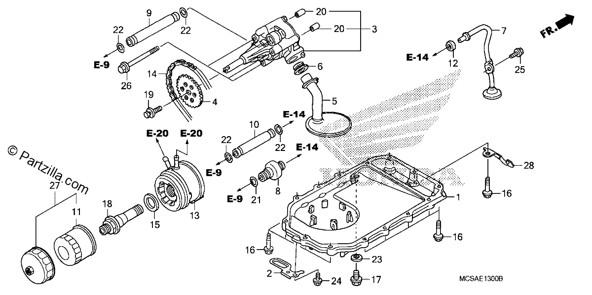 Diagrama de OIL PUMP OIL PAN