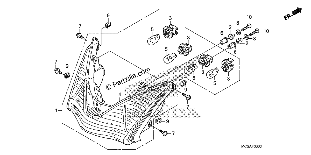 Diagrama de REAR COMBINATION LIGHT
