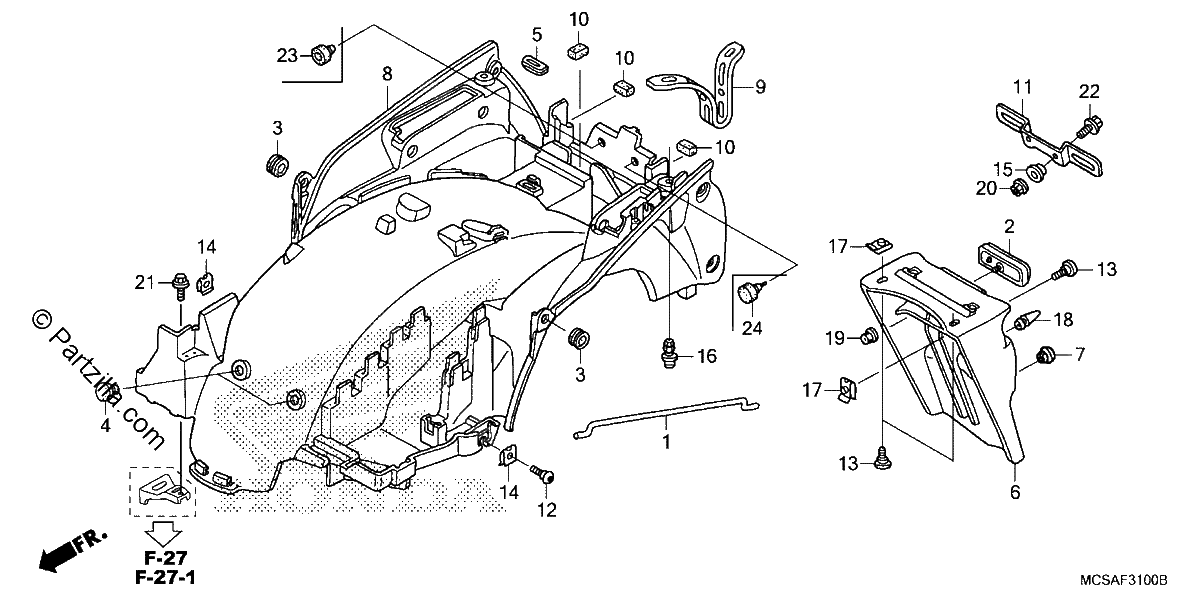 Diagrama de REAR FENDER