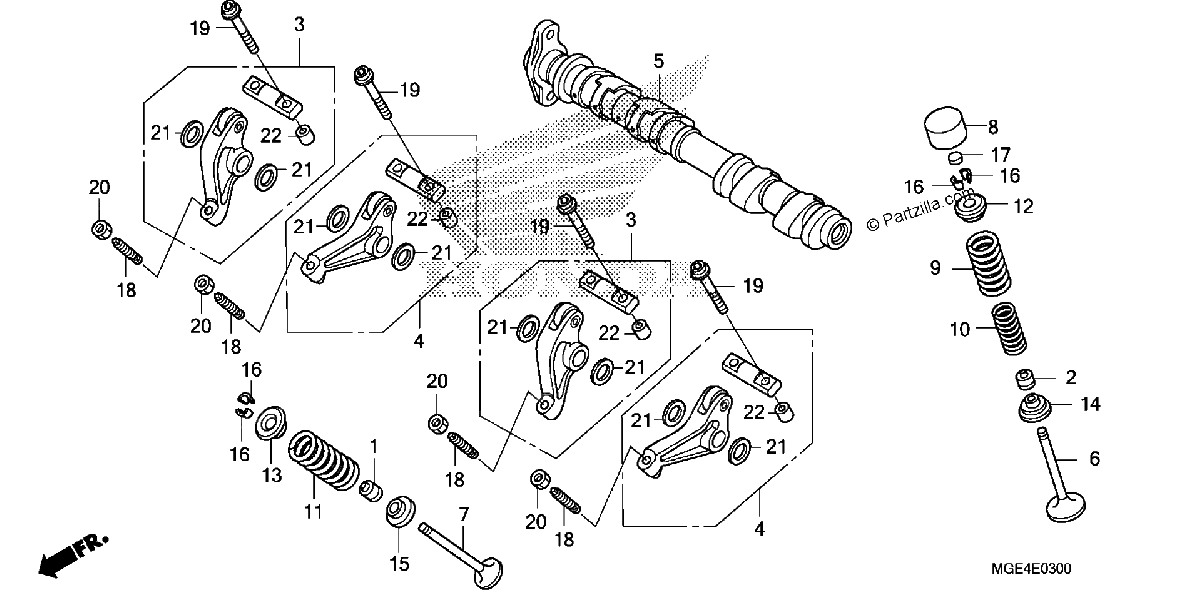 Diagrama de CAMSHAFT VALVE FR