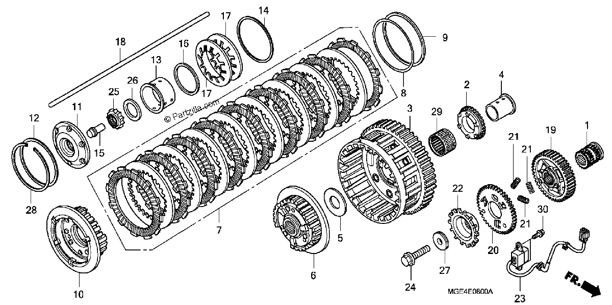 Diagrama de CLUTCH VFR1200F