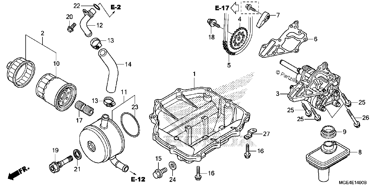 Diagrama de OIL PUMP VFR1200F