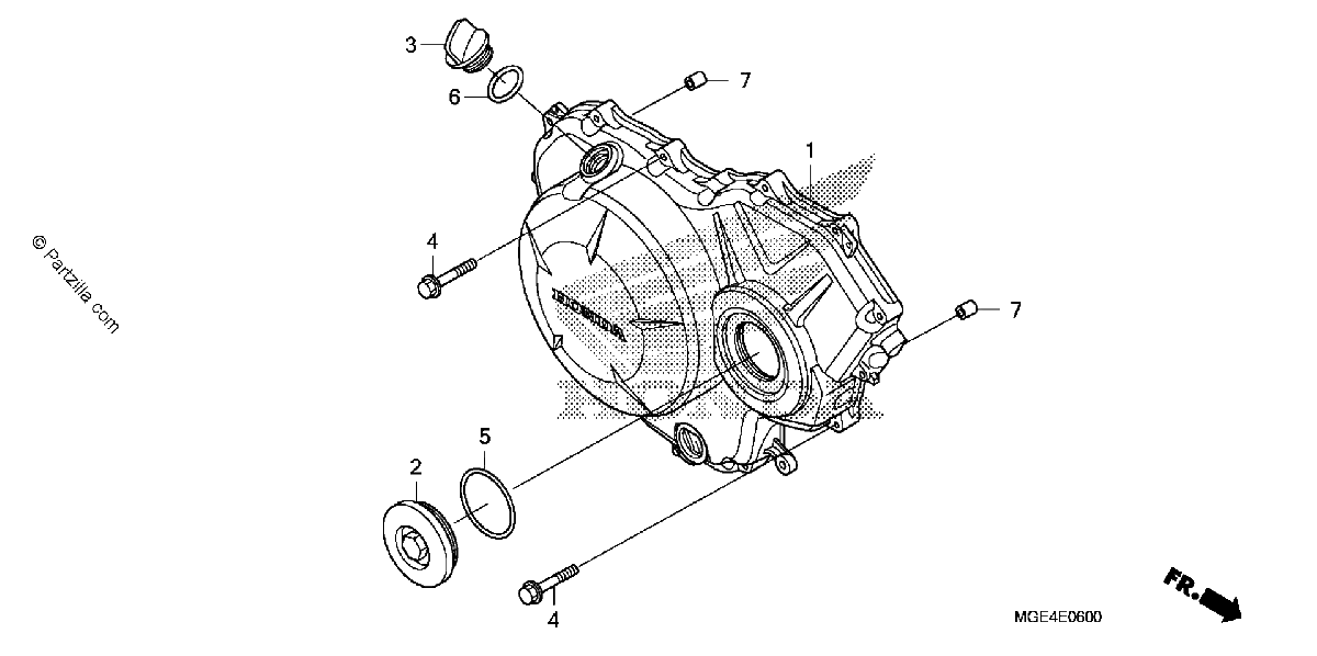 Diagrama de RIGHT CRANKCASE COVER VFR1200F