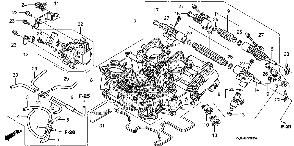 Diagrama de THROTTLE BODY
