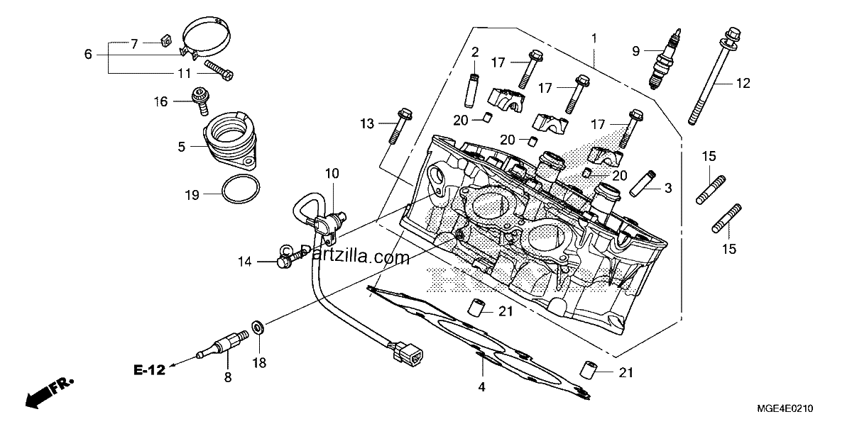 Diagrama de CYLINDER HEAD REAR