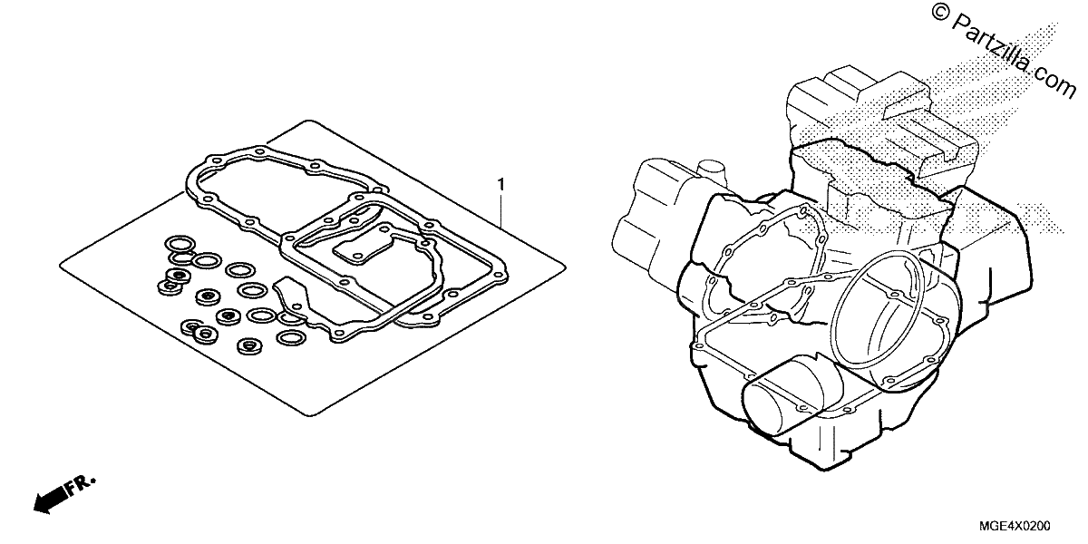 Diagrama de GASKET KIT B
