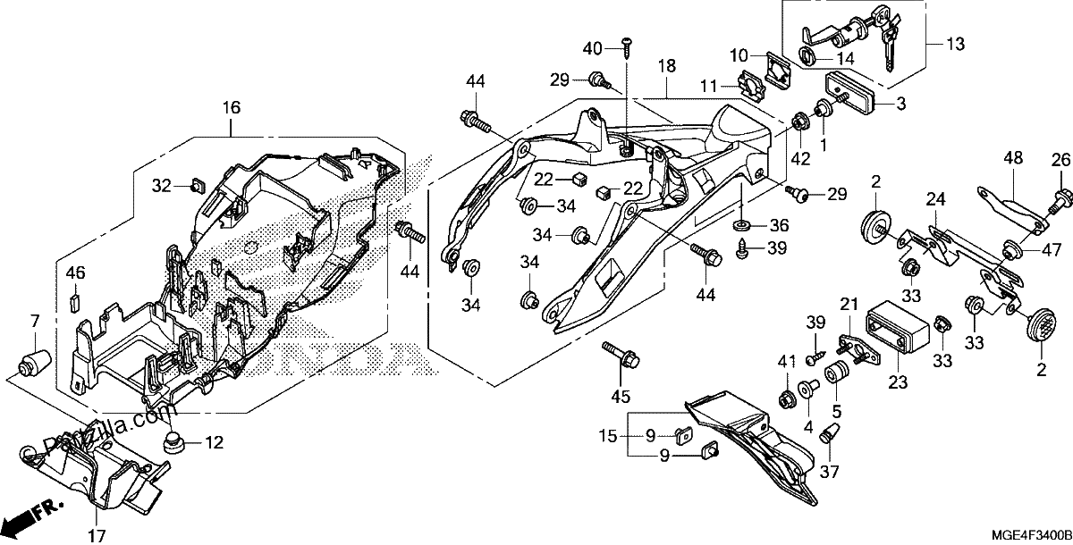Diagrama de REAR FENDER