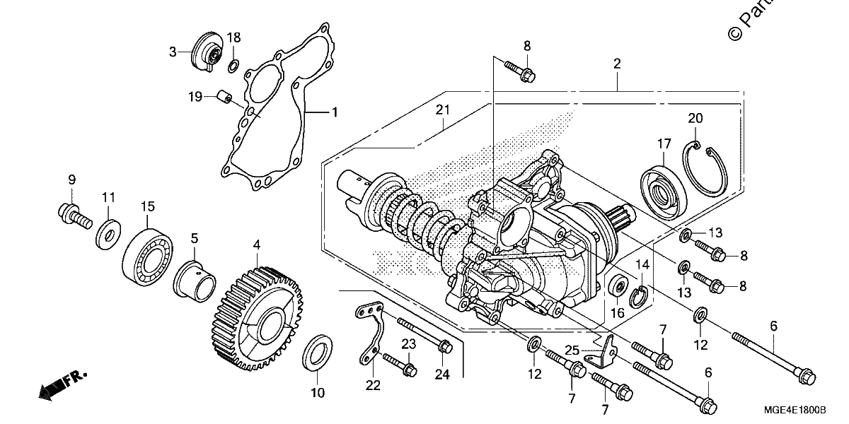 Diagrama de SIDE GEAR CASE