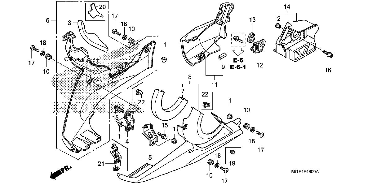 Diagrama de LOWER COWL