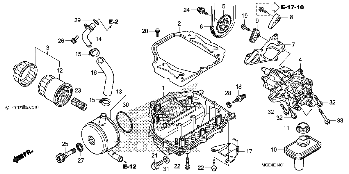 Diagrama de OIL PUMP VFR1200FD