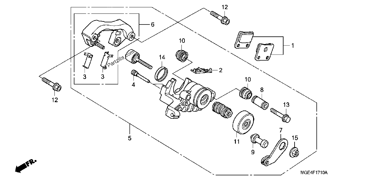 Diagrama de REAR BRAKE CALIPER PARKING