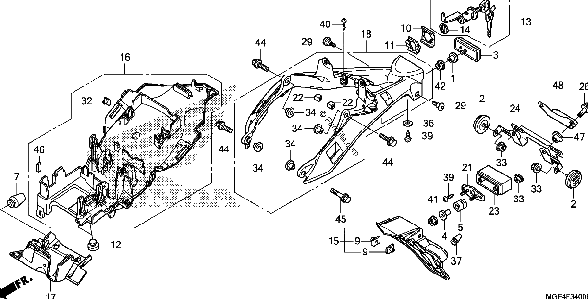 Diagrama de REAR FENDER