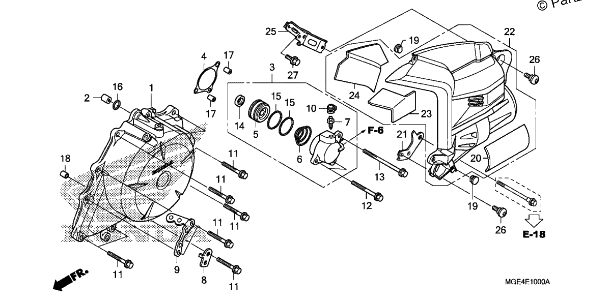 Diagrama de ALTERNATOR COVER