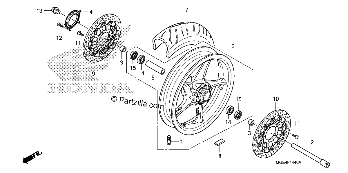 Diagrama de FRONT WHEEL