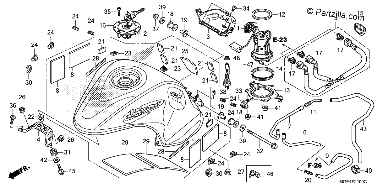 Diagrama de FUEL TANK FUEL PUMP