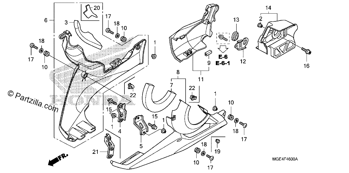 Diagrama de LOWER COWL