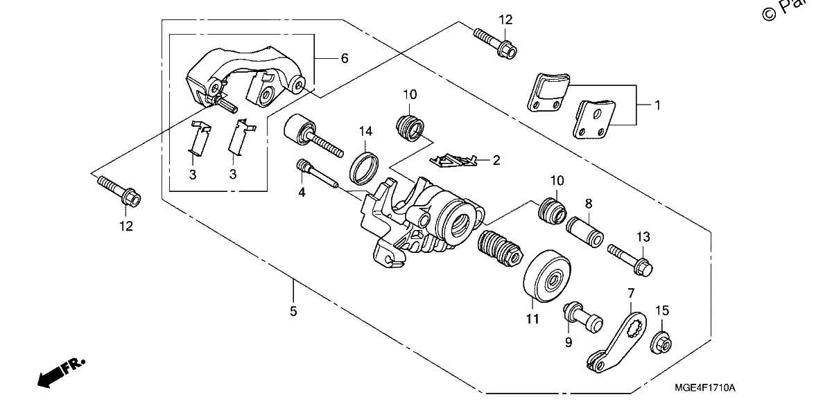 Diagrama de REAR BRAKE CALIPER PARKING