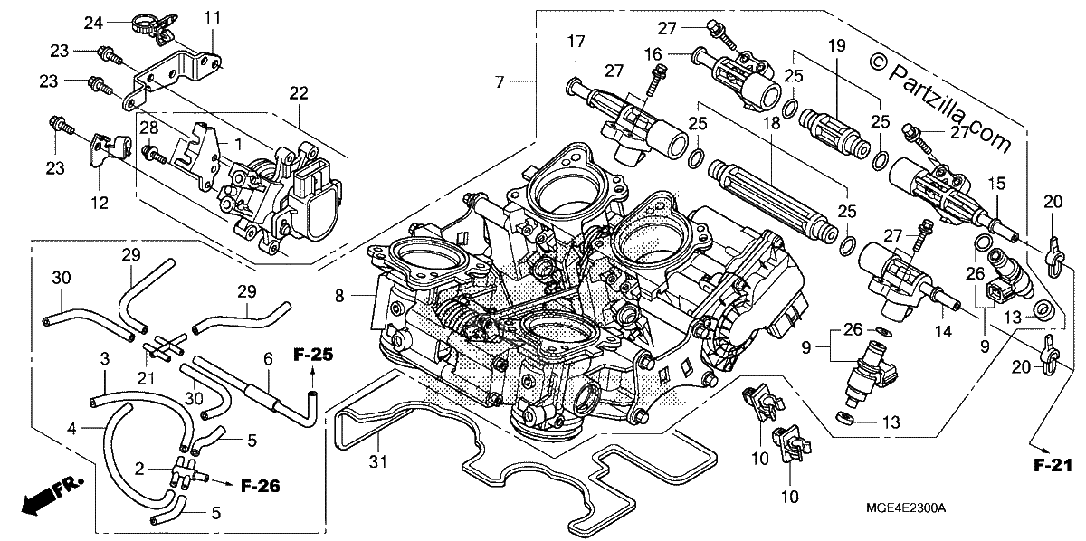 Diagrama de THROTTLE BODY