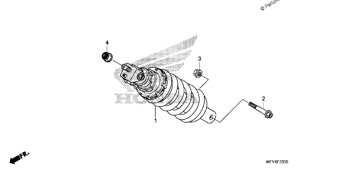 Diagrama de REAR SHOCK ABSORBER