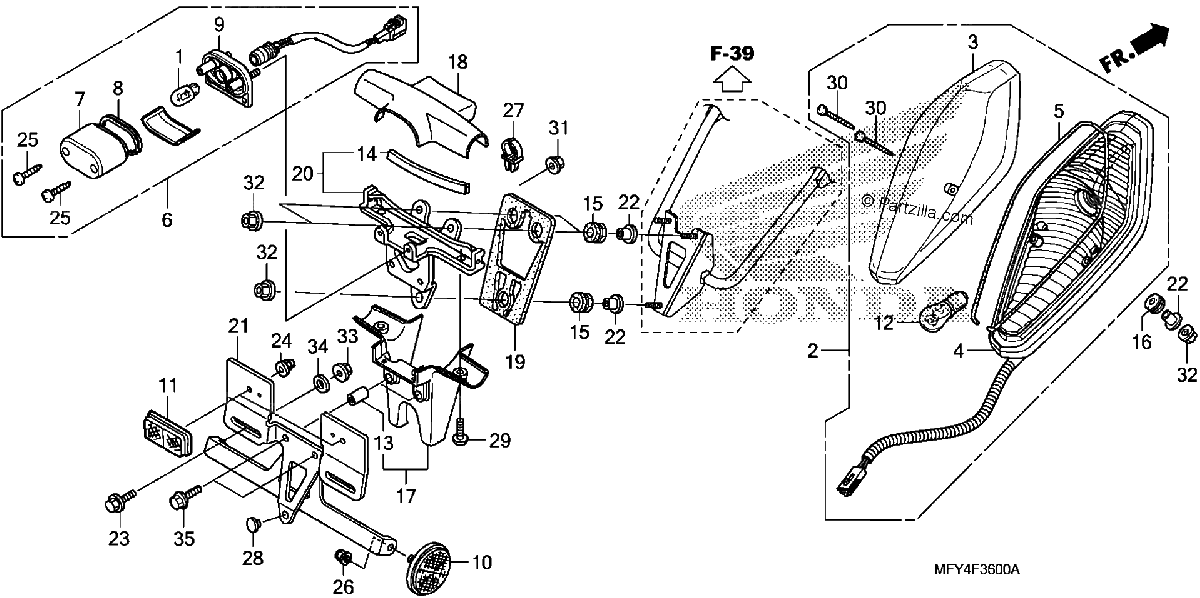Diagrama de TAILLIGHT LICENSE LIGHT 1