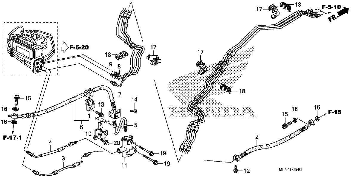 Diagrama de BRAKE LINE ABS