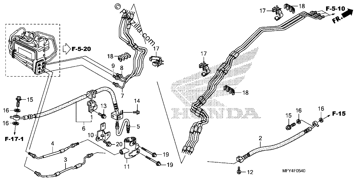 Diagrama de BRAKE LINE ABS