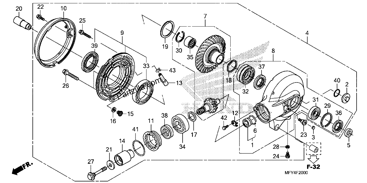 Diagrama de FINAL DRIVEN GEAR