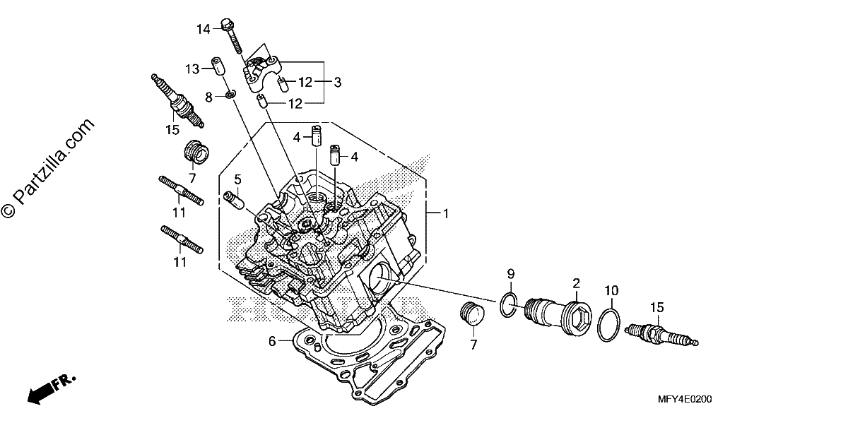 Diagrama de FRONT CYLINDER HEAD