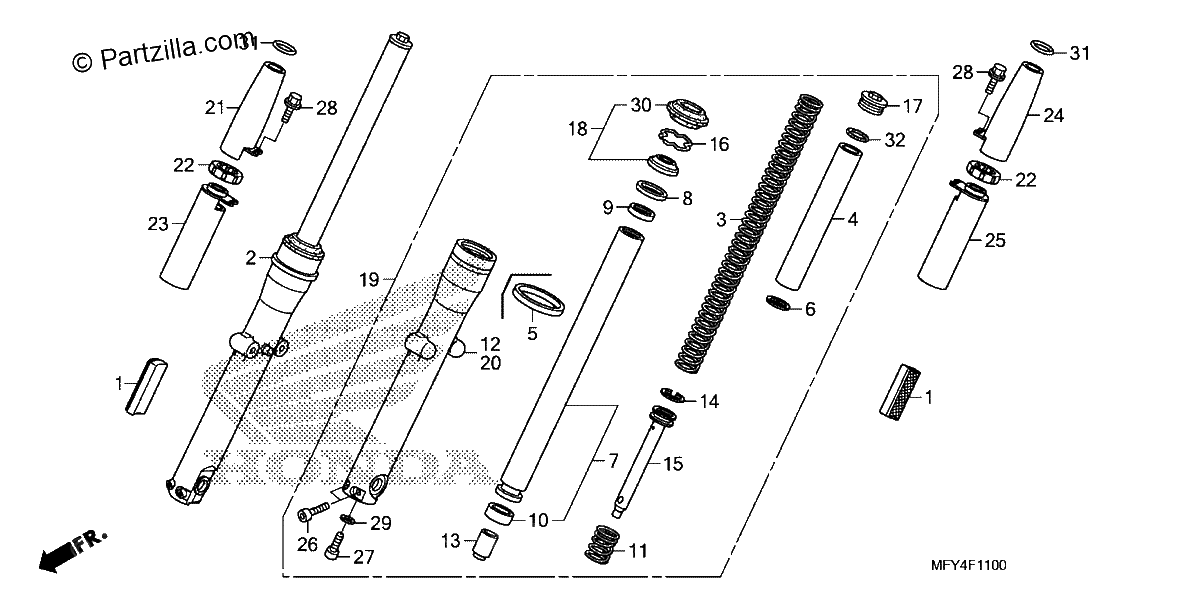 Diagrama de FRONT FORK