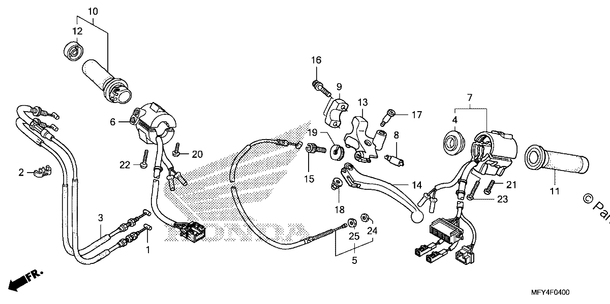 Diagrama de HANDLE LEVER SWITCH CABLE