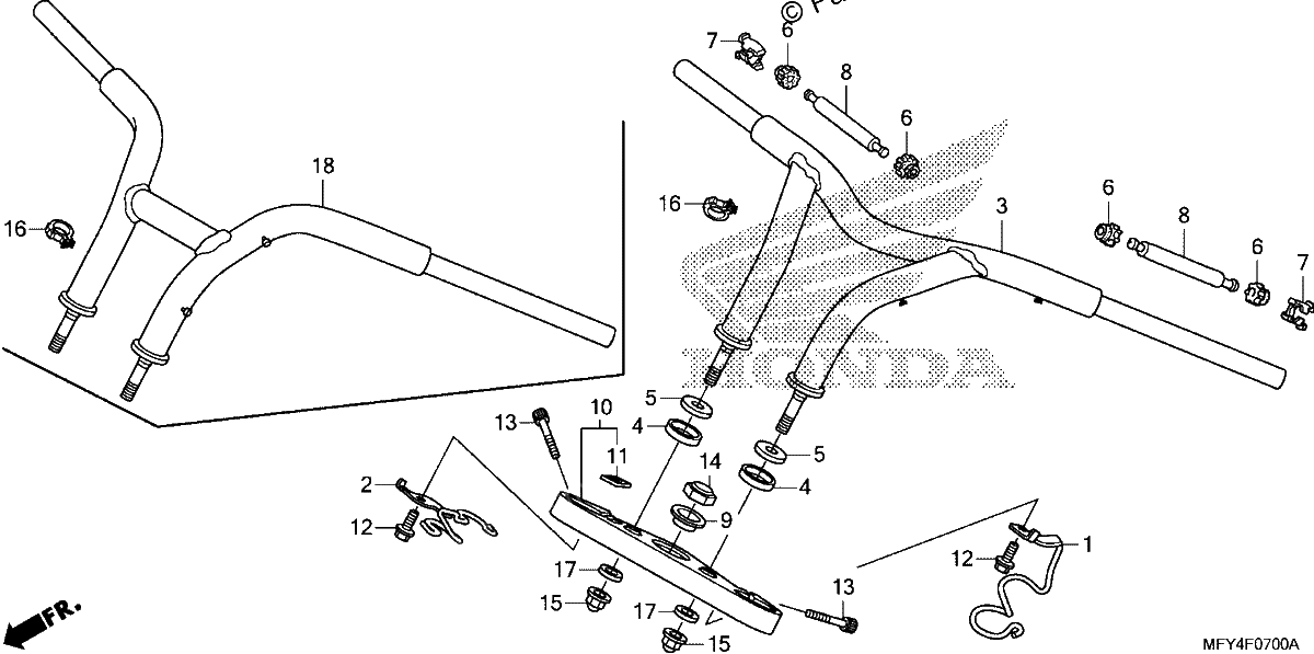 Diagrama de HANDLEBAR TOP BRIDGE