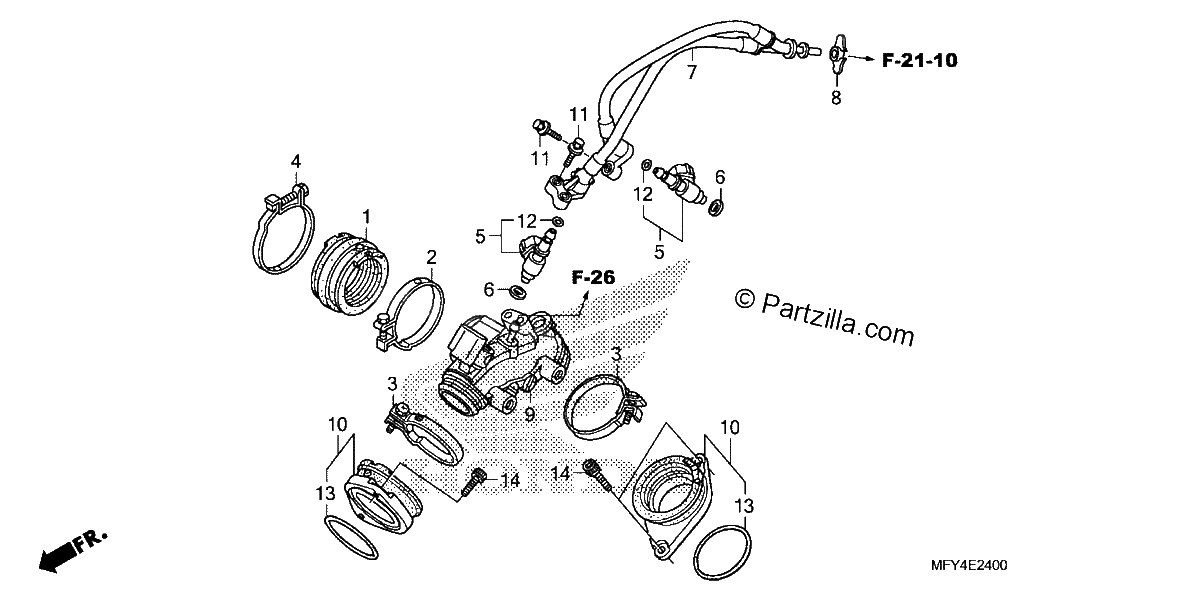 Diagrama de INTAKE MANIFOLD INJECTOR