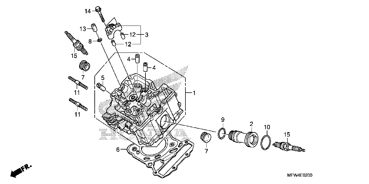 Diagrama de FRONT CYLINDER HEAD