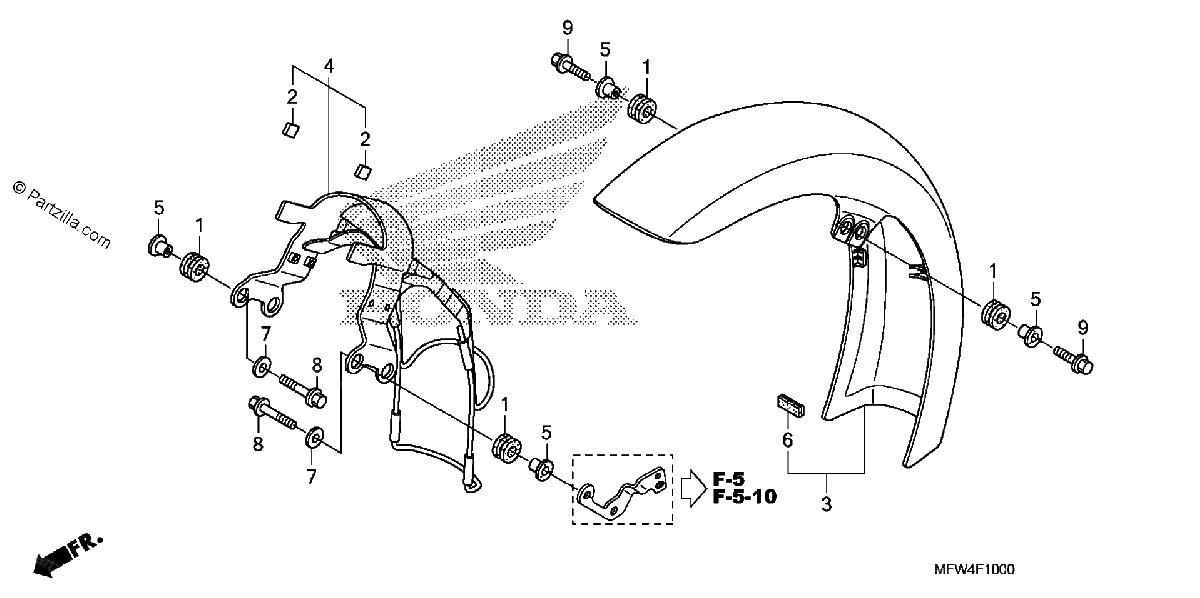 Diagrama de FRONT FENDER