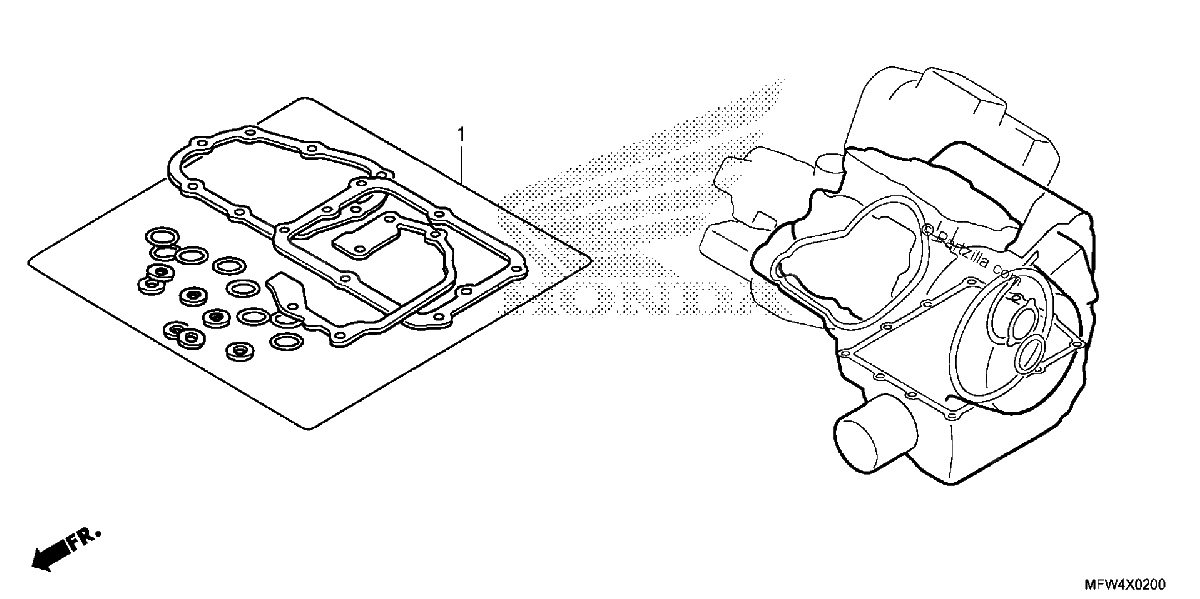 Diagrama de GASKET KIT B
