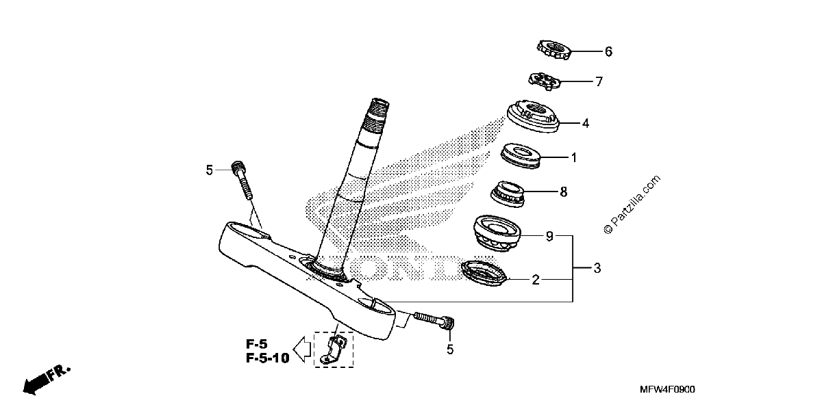 Diagrama de STEERING STEM