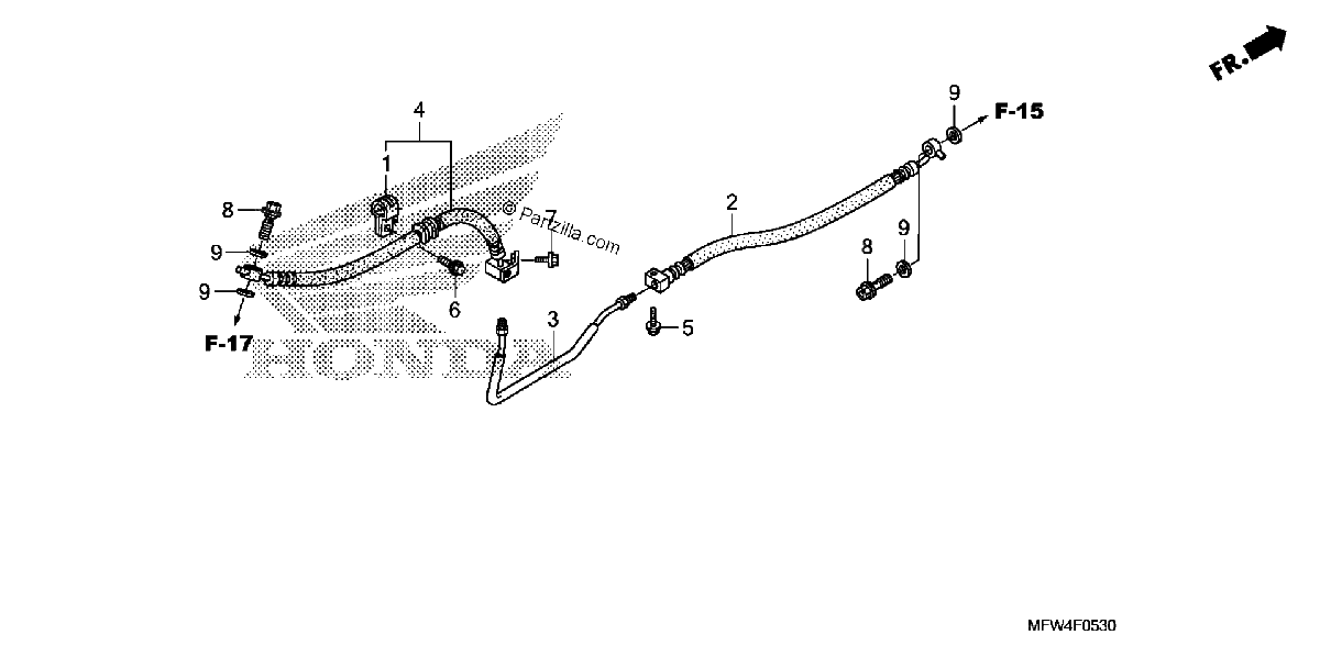 Diagrama de BRAKE LINE VT1300CS