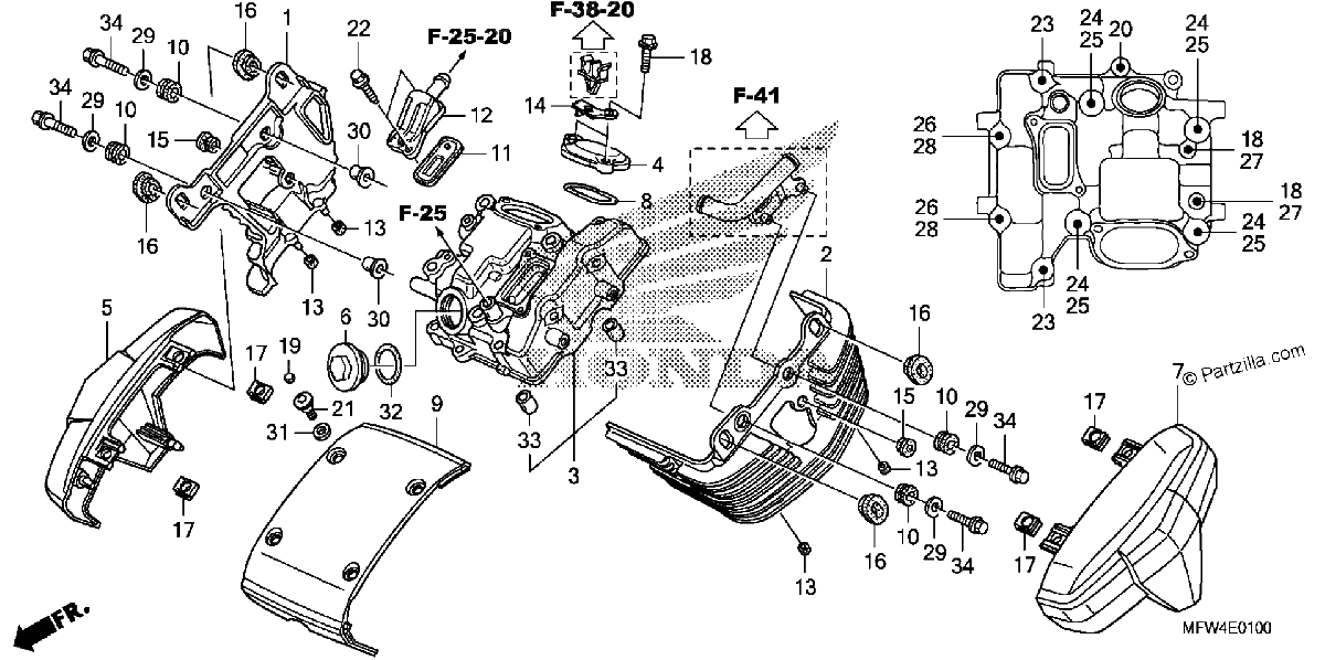 Diagrama de FRONT CYLINDER HEAD COVER