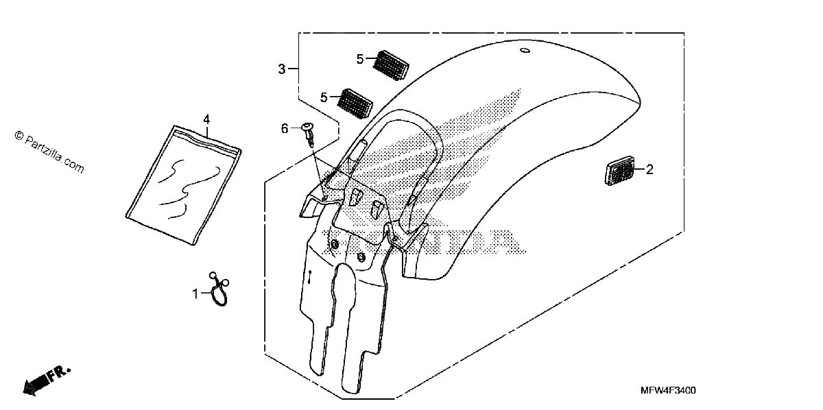 Diagrama de REAR FENDER