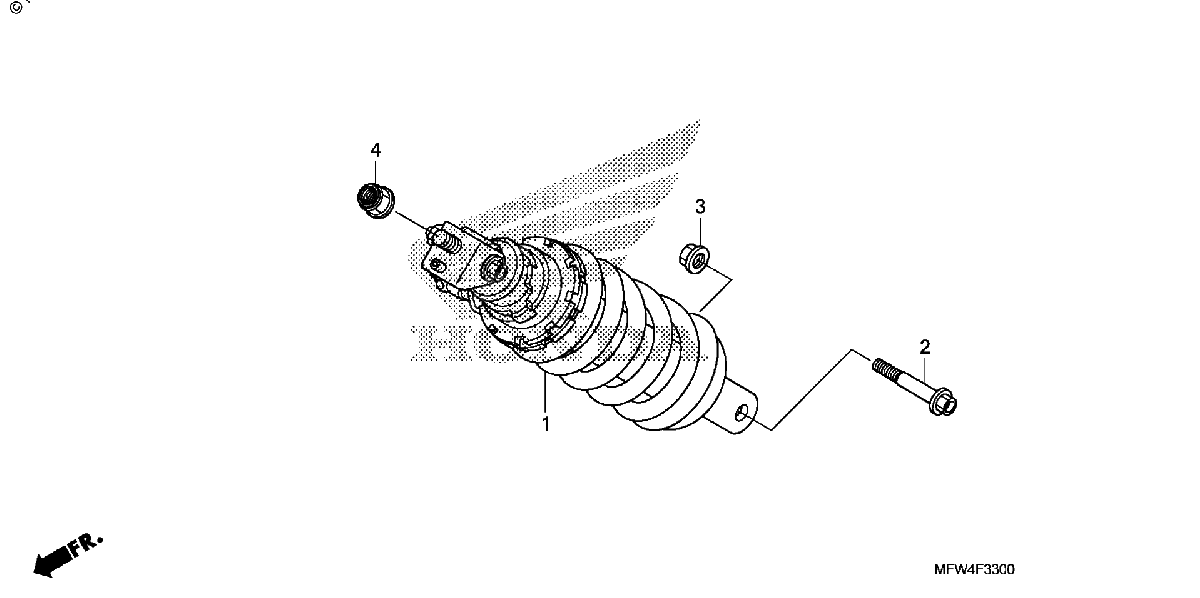 Diagrama de REAR SHOCK ABSORBER